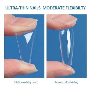 120pcs Coffin Half Matte Clear False Nail Tips 08 Nail Tips KOSKOE