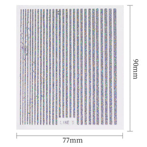 Glitter Line 3D Nail Sticker Clearance No Brand
