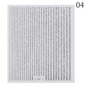 Glitter Line 3D Nail Sticker Clearance No Brand 04