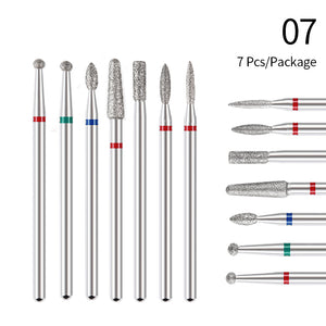 7pcs Nail Drill Bits Set #07 Tools & Accessories No Brand