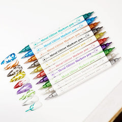 10 Colors Double Head Metal Painting Pen Tools & Accessories BORN PRETTY