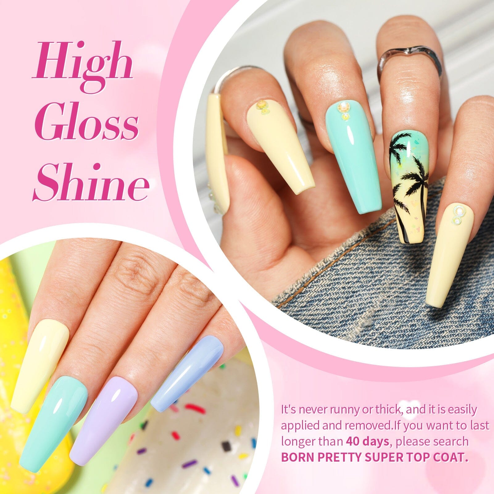 6 Colors Gel Polish Set Cream Kiss 7ml Gel Nail Polish BORN PRETTY