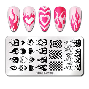 Stamping Plate NICOLE DIARY-293 Nail Stamping NICOLE DIARY