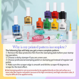 12 Basic Colors Nail Stamping Polish 10ml Nail Art BORN PRETTY