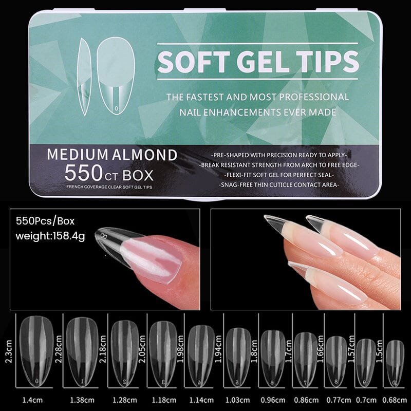 550pcs Soft Gel Tips Nail Tips No Brand