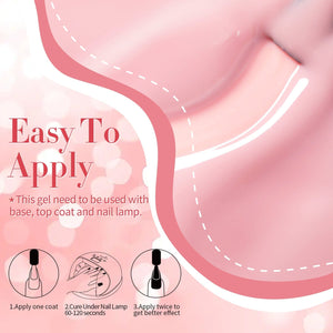 6 Colors Jelly Gel Set Jelly Pink Forever 7ml Gel Nail Polish BORN PRETTY