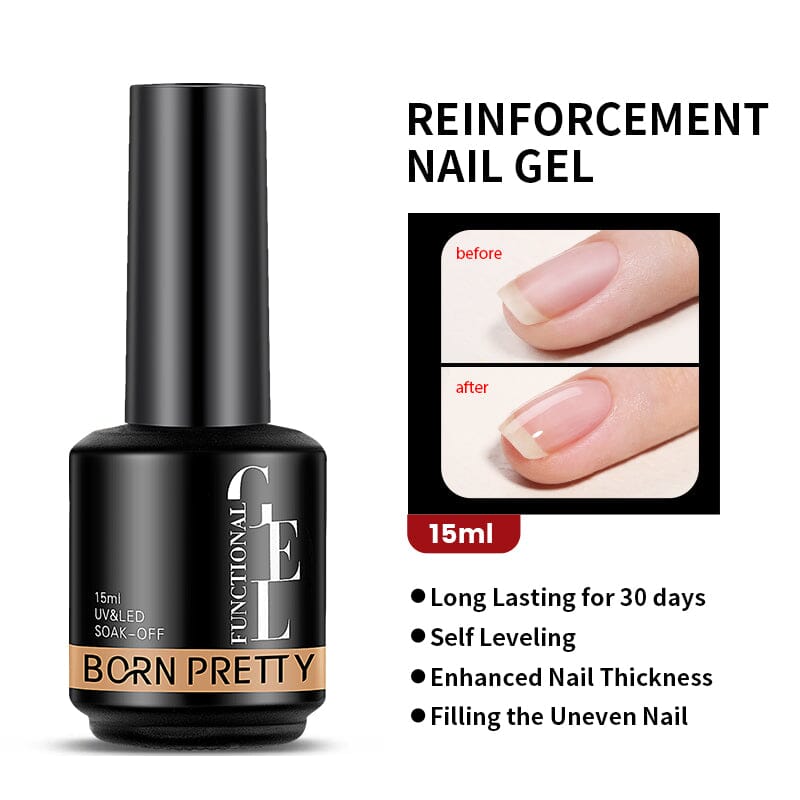Base Gel Top Coat 15ml Gel Nail Polish BORN PRETTY Reinforcement Gel