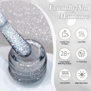 Silver Glitter Gel Polish CG105 10ml Gel Nail Polish BORN PRETTY