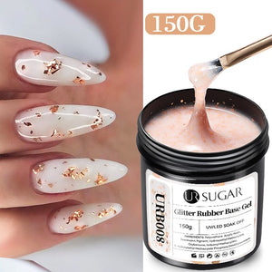 Glitter Rubber Base Gel 150g Base & Top Coat UR SUGAR