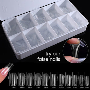 550pcs Medium Square Soft Gel Tips Nail Tips BP PRO