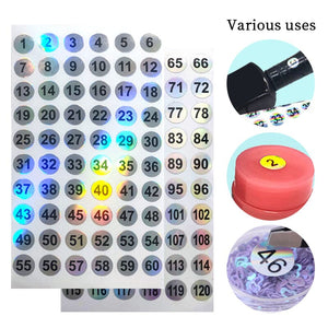 3pcs Number Label Stickers 1-180 Tools & Accessories No Brand