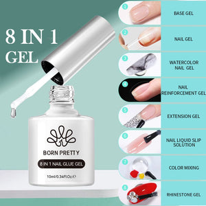 8 in 1 Nail Glue Gel 10ml Gel Nail Polish BORN PRETTY