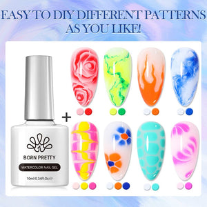 Watercolor Nail Gel 10ml Gel Nail Polish BORN PRETTY