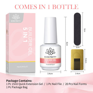 5 in 1 Builder Gel Nude Pink 15ml Gel Nail Polish BORN PRETTY