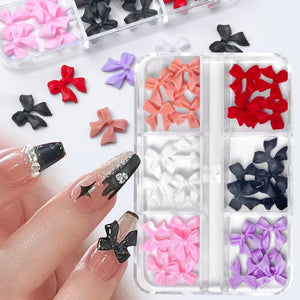 6 Grids Mixed Colors Bowknot #01 Nail Art No Brand