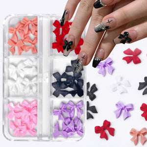 6 Grids Mixed Colors Bowknot #01 Nail Art No Brand