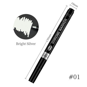 Metallic Nail Polish Painting Pen Tools & Accessories No Brand Bright Silver