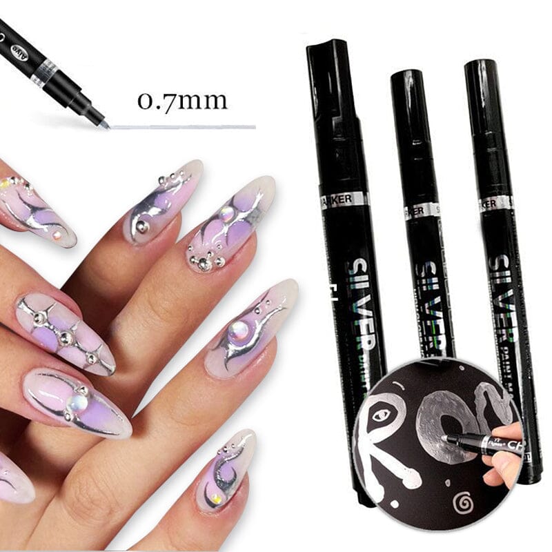 Metallic Nail Polish Painting Pen Tools & Accessories No Brand