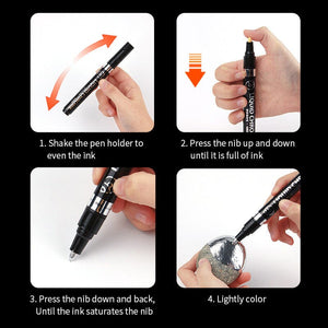 Metallic Nail Polish Painting Pen Tools & Accessories No Brand