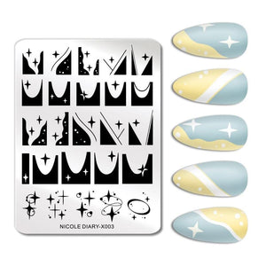 Rectangle Nail Stamping Plates Stamping Nail BORN PRETTY