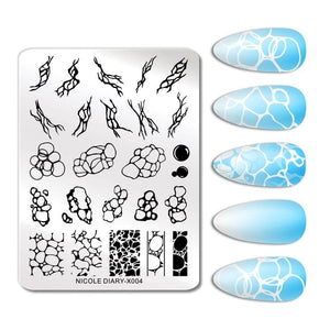 Rectangle Nail Stamping Plates Stamping Nail BORN PRETTY X004