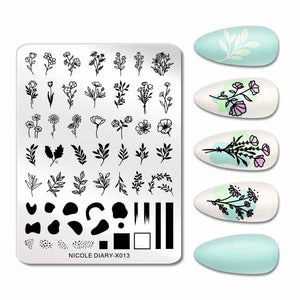 Stamping Plate NICOLE DIARY-X013 Nail Art NICOLE DIARY