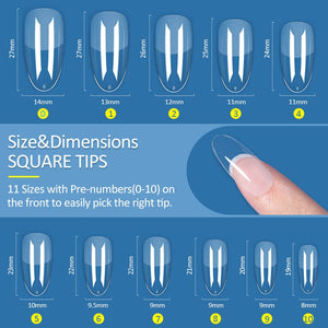 550pcs Full Cover Soft Gel Tips Nail Tips KOSKOE