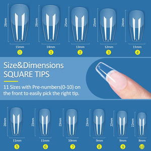 550pcs Full Cover Soft Gel Tips Nail Tips KOSKOE