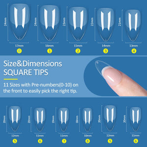 550pcs Full Cover Soft Gel Tips Nail Tips KOSKOE