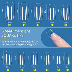 550pcs Full Cover Soft Gel Tips Nail Tips KOSKOE