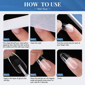 550pcs Full Cover Soft Gel Tips Nail Tips KOSKOE