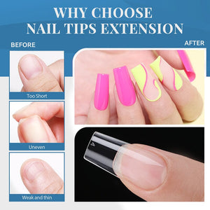 550pcs Full Cover Soft Gel Tips Nail Tips KOSKOE