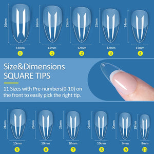 550pcs Full Cover Soft Gel Tips Nail Tips KOSKOE