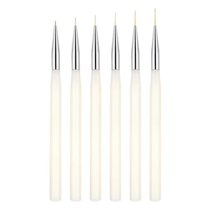 Liner Nail Brush 5/7/9/11/13/15mm Tools & Accessories No Brand 6pcs Set