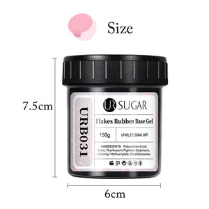 Flakes Rubber Base Gel URB031 150g Base & Top Coat UR SUGAR