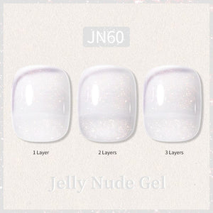 Glitter Nude Pink Jelly Nude Gel 10ml (JN51-JN74) Gel Nail Polish BORN PRETTY JN60