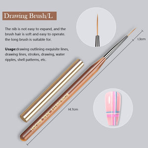 Acrylic UV Nail Brush Tools & Accessories BORN PRETTY Drawing Brush-L