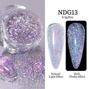 Auroras Reflective Giltter Nails Powder Nail Powder NICOLE DIARY NDG013