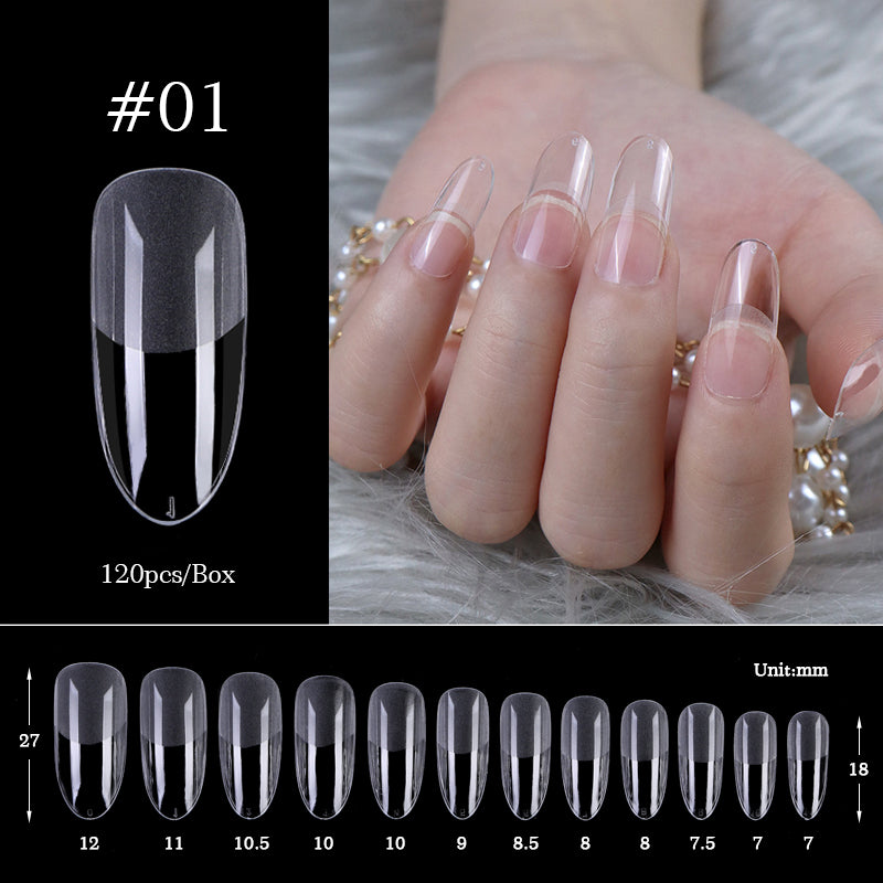 120pcs Oval Semi-frosted False Nail Tips