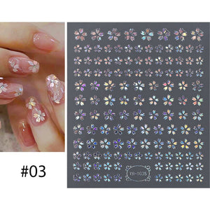 Gradient Flower Star 3D Nail Sticker Nail Sticker No Brand #03 TH-1035