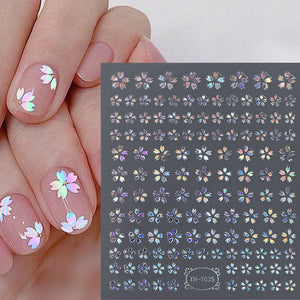 Gradient Flower Star 3D Nail Sticker Nail Sticker No Brand