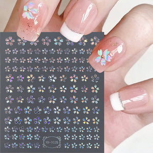 Gradient Flower Star 3D Nail Sticker Nail Sticker No Brand