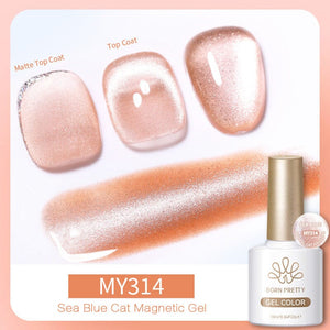 Sea Blue Cat Magnetic Gel Polish 10ml Gel Nail Polish BORN PRETTY MY314