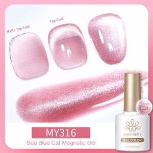 Sea Blue Cat Magnetic Gel Polish 10ml Gel Nail Polish BORN PRETTY MY316