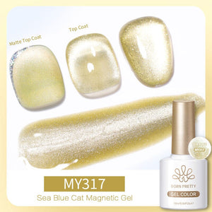 Sea Blue Cat Magnetic Gel Polish 10ml Gel Nail Polish BORN PRETTY