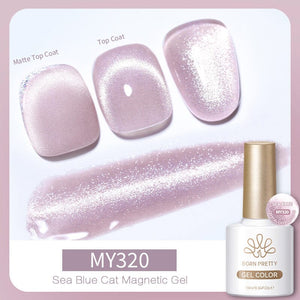 Sea Blue Cat Magnetic Gel Polish 10ml Gel Nail Polish BORN PRETTY MY320