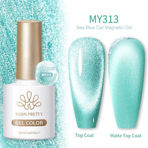 Sea Blue Cat Magnetic Gel MY313 10ml Gel Nail Polish BORN PRETTY