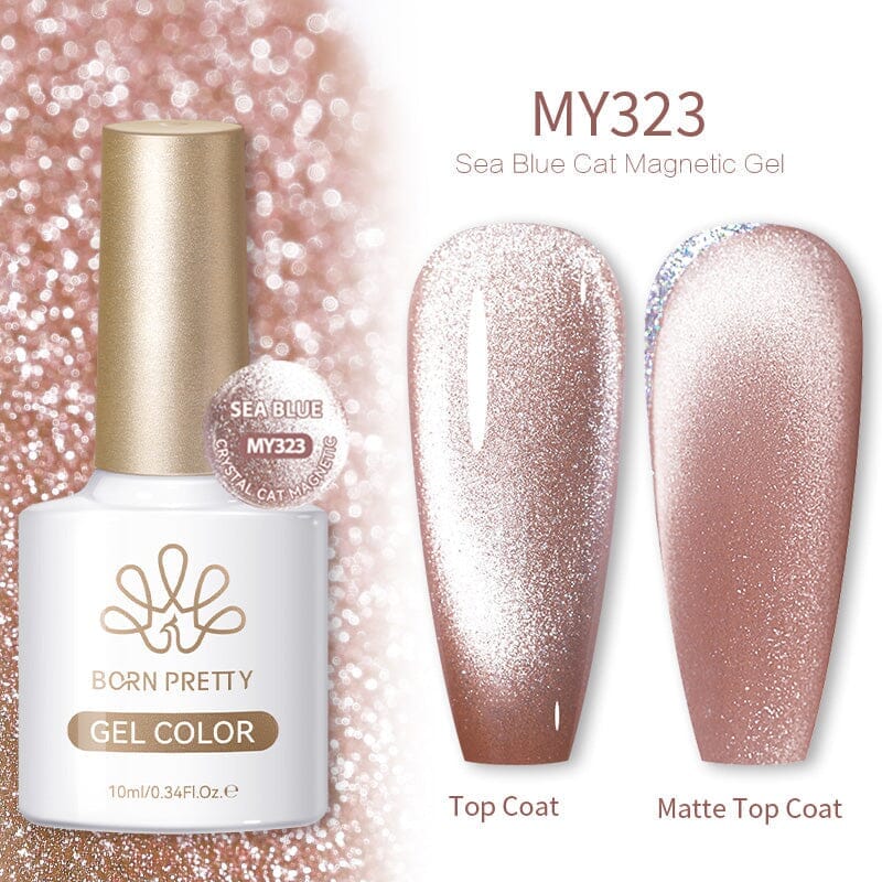 Sea Blue Cat Magnetic Gel MY323 10ml Gel Nail Polish BORN PRETTY