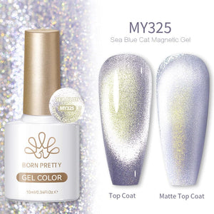 Crystal Cat Magnetic Gel MY325 Sea Blue 10ml Clearance BORN PRETTY