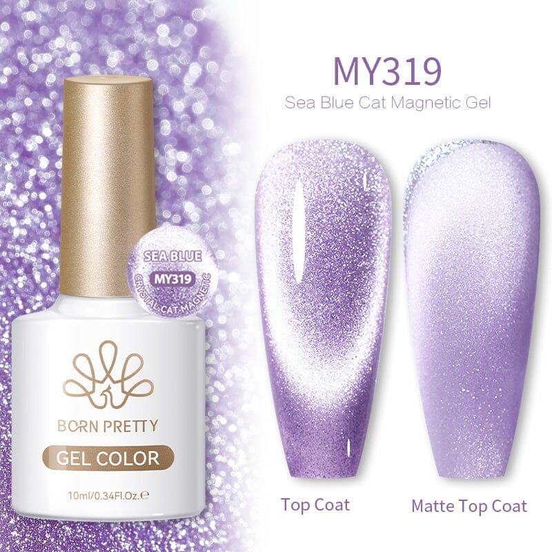 Sea Blue Cat Magnetic Gel MY319 10ml Gel Nail Polish BORN PRETTY